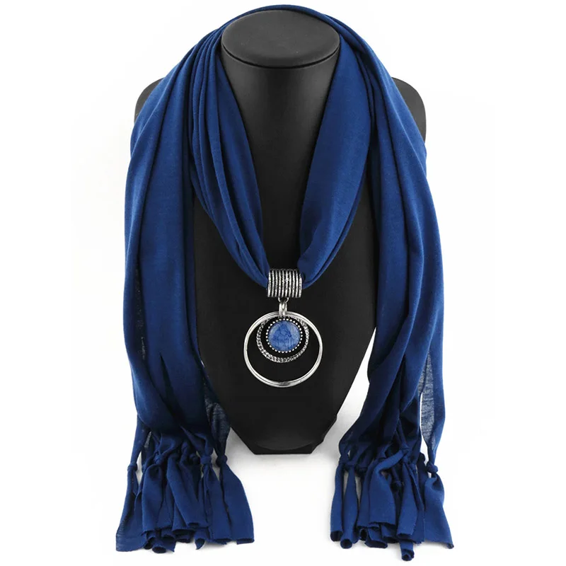 RUNMEIFA новые модные женские Твердые ювелирные изделия кулон шифон шарф жемчужные шали и палантины мягкие женские аксессуары 63 Цвета - Цвет: 3