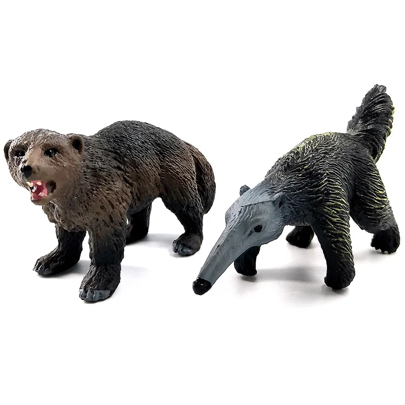 Имитация барсука Росомаха Anteater Beaver Bear фигурка животного домашний декор миниатюрное украшение для сада в виде Феи аксессуары