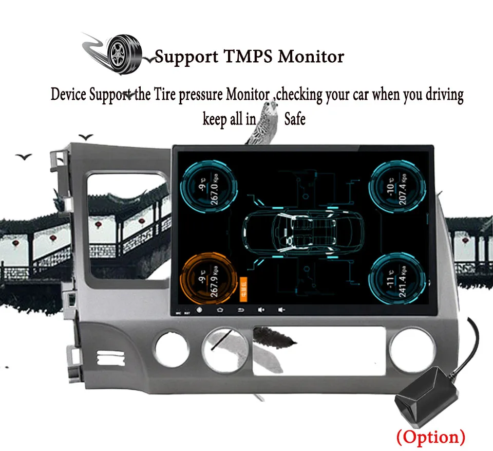 Perfect 2 din 4+64GB Android 9.0 Car dvd Head Unit 10.1 inch for Honda Civic 2006-2011 HD GPS Radio tape recorder RDS BT wifi Head Unit 5