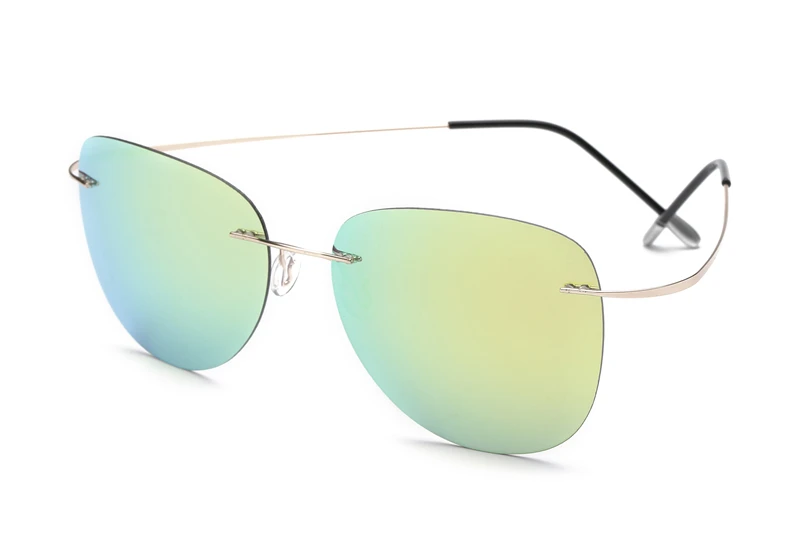 Титановые поляризационные очки Polaroid супер легкие брендовые дизайнерские очки без оправы Polaroid Gafas мужские солнцезащитные очки - Цвет линз: ZP2117-C6