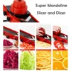 2022 Adjustable V Blade Mandoline Vegetable Slicer and Dicer(Red)(00477) ► Photo 2/6