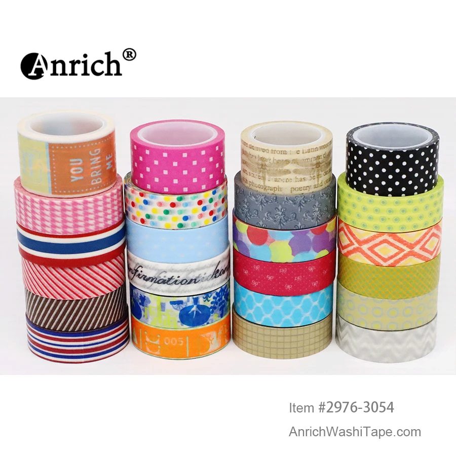 

shipping free washi tape,Anrich washi tape #2976-3054,basic design,colorful,customizable