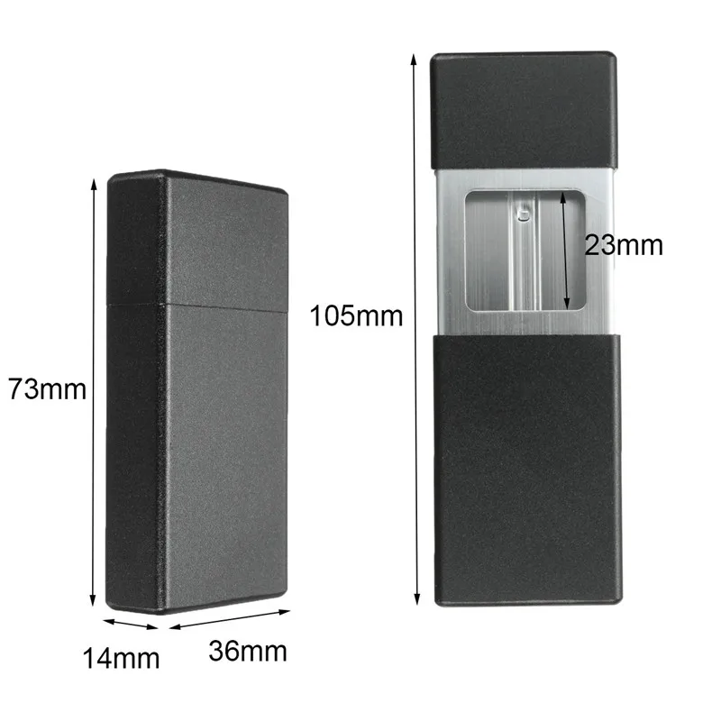 1 шт. Алюминиевый мини портативный пепельница держатель Чехол Коробка для хранения для путешествий авто легко носить с собой