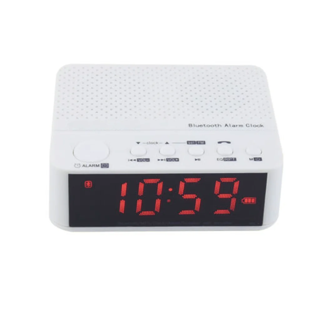 Koop Mini Bluetooth Speaker Met 3.5 inch LED Scherm Wekker FM Radio Muziek Spelen