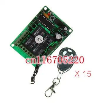 

New 4 Channel DC 12V 10A RF Wireless Remote Control Switch System 12V 1 Receiver& 15 Transmitter For Garage Door Blind Motor