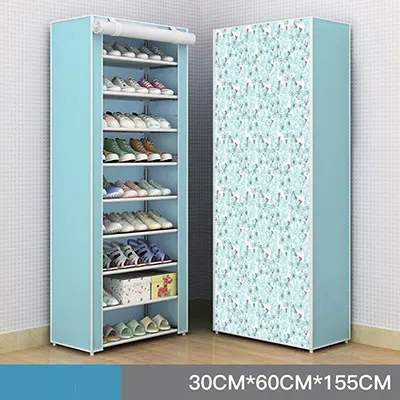 Многослойный DIY комбинированный пыленепроницаемый Тканевый шкаф для обуви складной тканевый стеллаж для обуви Органайзер простой шкаф для хранения обуви - Цвет: 10 layer