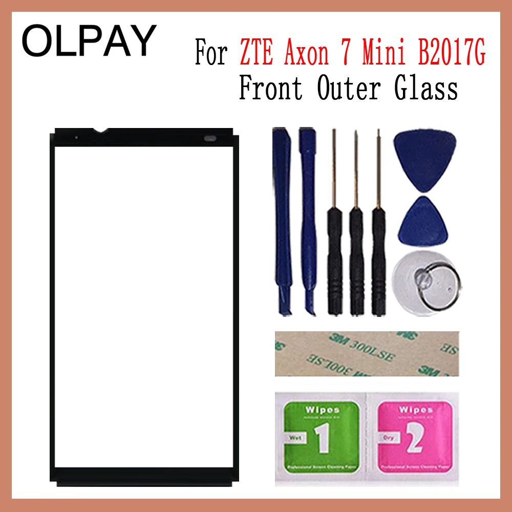 

OLPAY 5.2 inch 100% Original For ZTE Axon 7 Mini B2017G Touch Screen Panel Front Outer Glass Lens Touch Screen NO LCD Digitizer