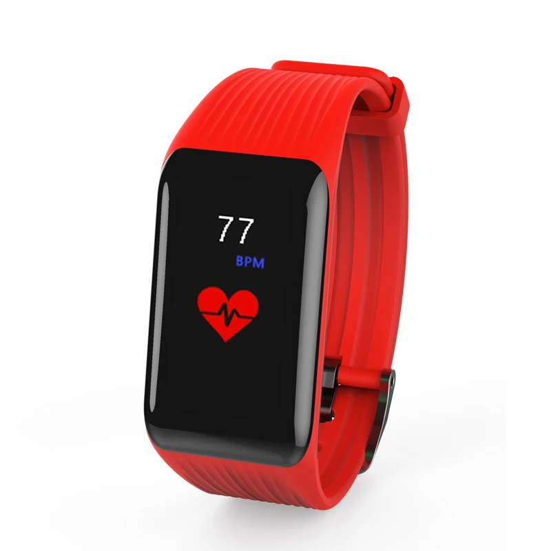 Fitness Tracker Band K1 plus Smart Bracelet Real-time Heart Rate Monitor Color LCD Touch Screen PK Miband for iPhone 8 X  
