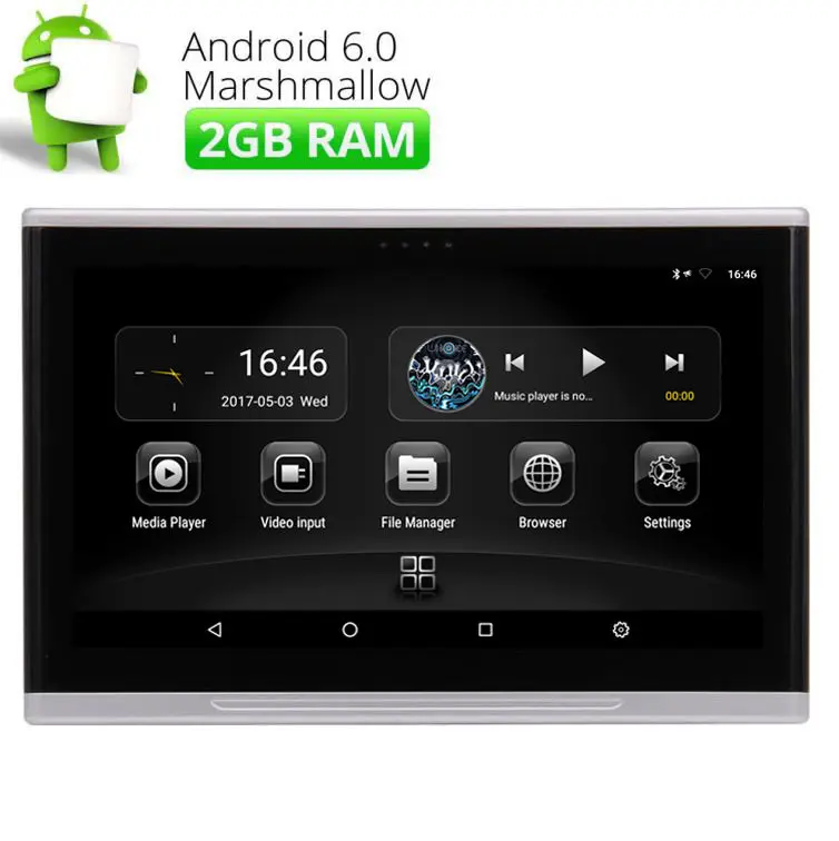 

QUAD CORE 2 GB RAM 10.1" Full HD screen Car Headrest Monitor USB/HDMI/CD/IR/FM Wifi Android 6.0 Car Rear Headrest Player Monitor