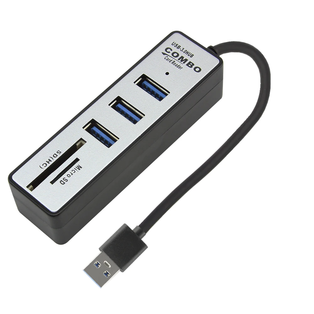 Adaptateur Hub Usb 3.0 Multi 3 Ports Hub Splitter White Adapter With Sd/Tf Card Reader For Huawei Macbook Computer Accessories