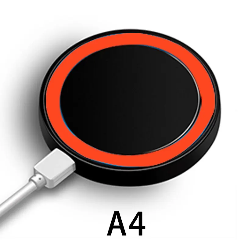 Q5 QI Беспроводное зарядное устройство универсальное 5 В/1.5A низкая мощность беспроводной зарядный коврик ультра дешевый портативный беспроводной зарядный торт - Цвет: A4