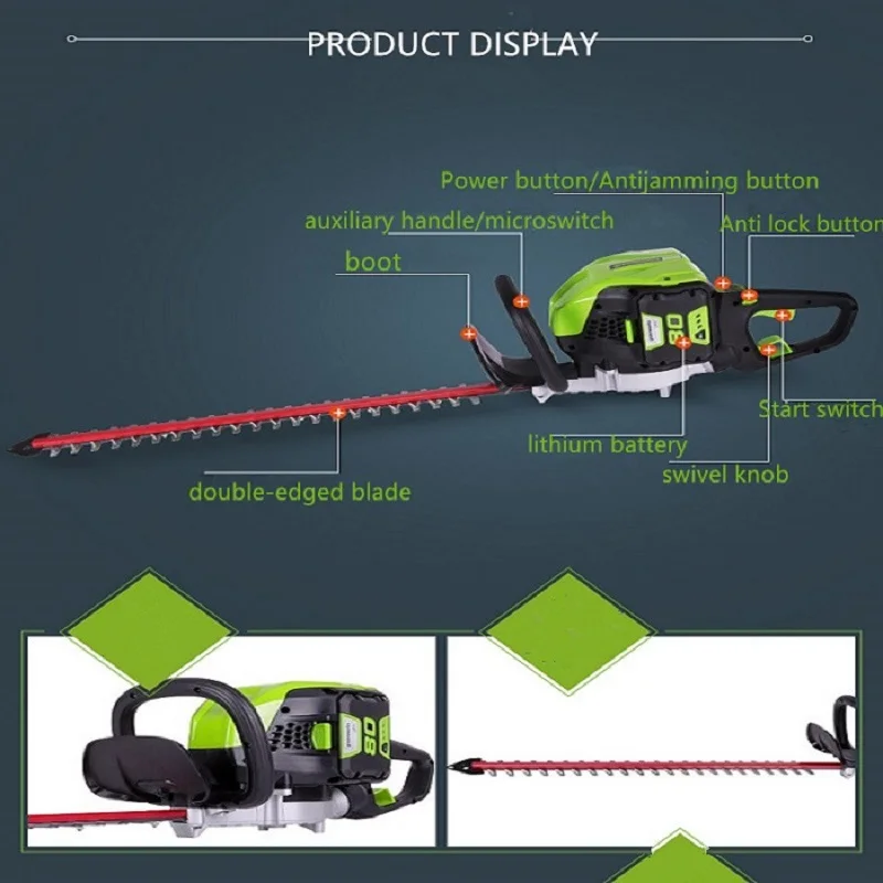 greenworks hedge trimmer 80v