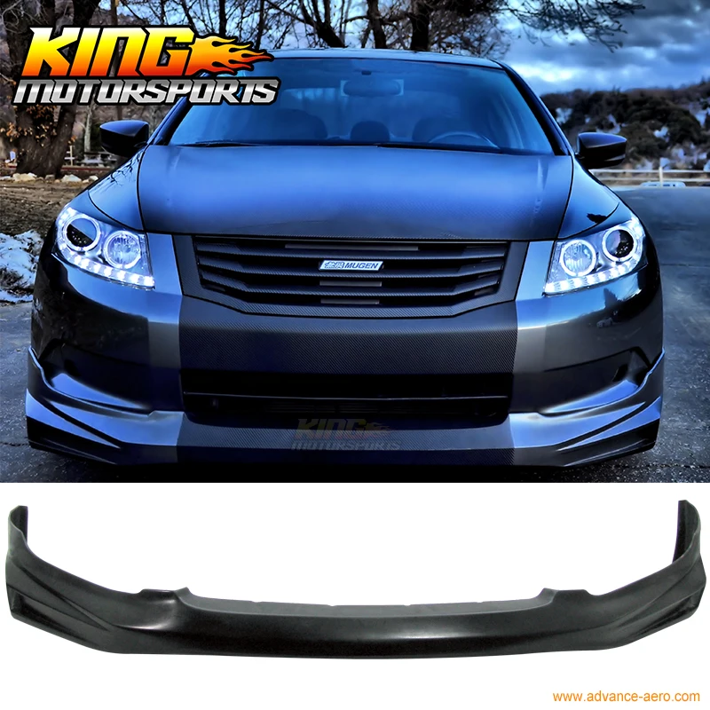 

FOR 2008 2009 2010 HONDA ACCORD 4DR FRONT BUMPER LIP SPOILER BODYKIT MUGEN STYLE URETHANE