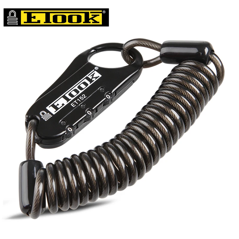ETOOK Portable Bicycle Lock Code Zinc Alloy Mountain Road Bike Cable