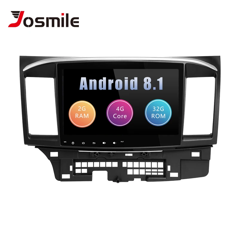 

Josmile Car DVD Player 2 Din Android 8.1 For Mitsubishi Lancer X 9 10 2008-201510.1 inch 4G AutoRadio GPS Navigation Audio Wifi