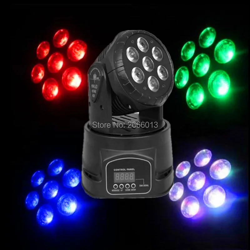 

Best Quality 7x12W LED Moving Head Light/ Mini Wash Light/RGBW Disco DJ Lighting /Led Beam Lamps/Xmas Lights