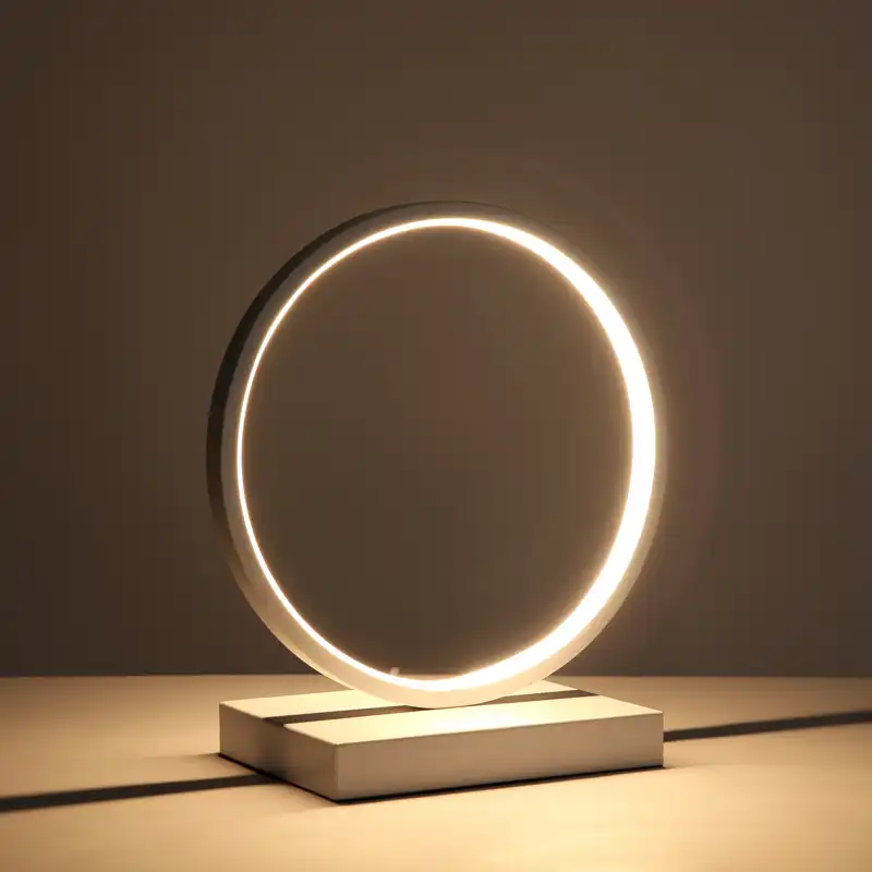 lampara de escritorio moderna para el cuidado de los ojos pantalla acrilica dorada blanca led de mesa para dormitorio estudio iluminacion
