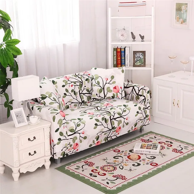Modern Style Sofa Cover Spandex Elastic Polyester Print Living Room