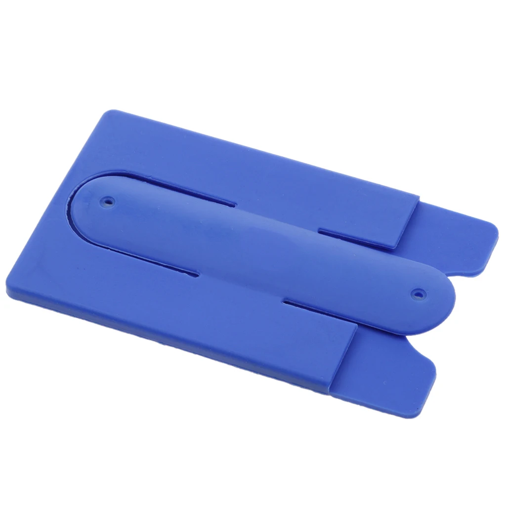 For Cell Phone Adhesive Silicone Back Credit Card Pouch Holder Stand Cute Universal Portable Phone Tablet Stand Holder Durable