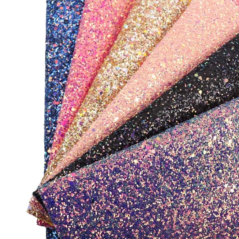 Xugar 22*30 см массивная блестящая ткань синтетическая кожа блестки Лоскутная сумка обувь DIY чехол для телефона DIY заколки ручной работы