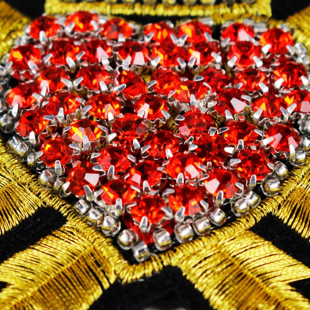 10piece-Beaded-Crystal-Red-Diamond-Heart-Crown-Patches-Gold-Badge-Embroidery-Applique-Sew-on-Embossed-Clothes