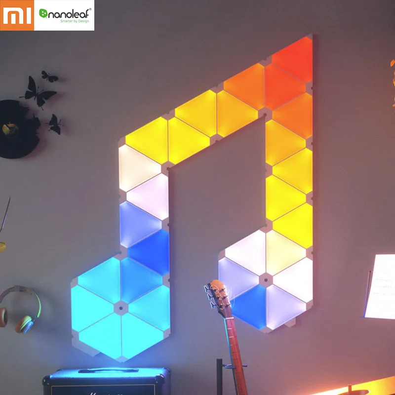 

Original Xiaomi Nanoleaf Full Color Smart Odd Light Board Work with Mijia for Apple Homekit Google Home Custom Setting 4pcs/1box