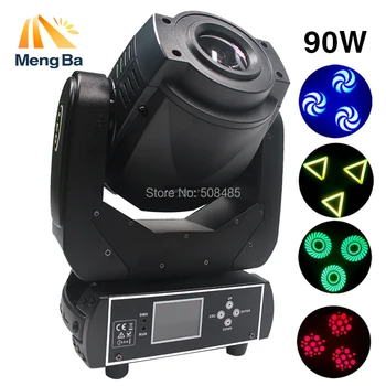 

High Power 90W Gobo LED Moving Head Light 3 Face Prism DMX512 Controller LCD Display DJ spot light for Stage Disco club Party
