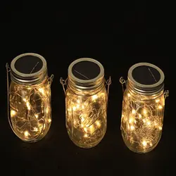 Светодиодный солнечный лампа гирлянда медный провод гирлянда Фея огни для стекла Крафтовая бутылка для рождественской вечеринки