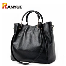 Women Genuine Leather Handbags Famous Brand Tote Bag Designer Handbag Spring Female Messenger Crossbody Bag For Women Bolsos Sac