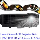 Best Price as low as $188.39 Huge Cinema Screen Projector 2800 Lumens HDMI USB Proyector Good Quality Image HD LED Projecteur Support Phone PS Laptop PC