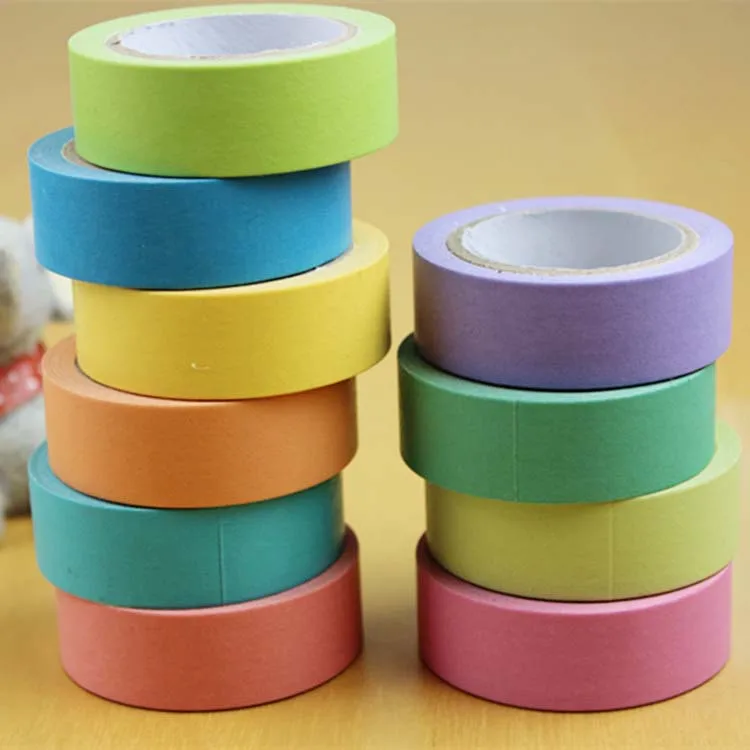 1Roll Rainbow Decorative Washi Tape Gummed Tape Sticky Paper Masking