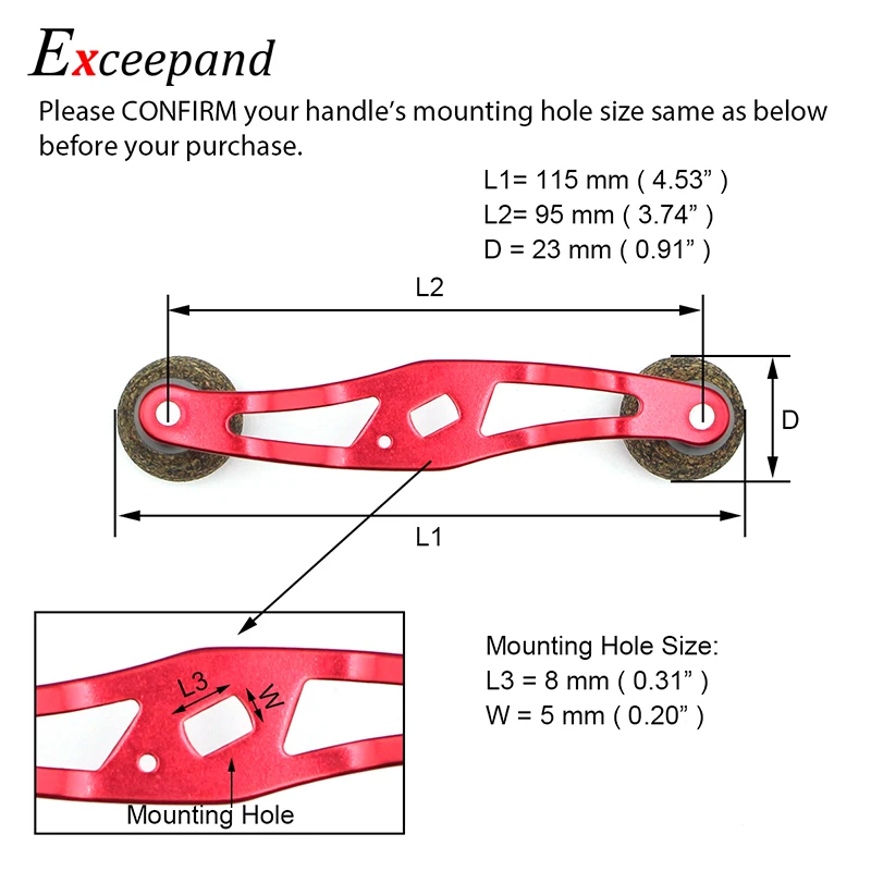 Exceepand المطاط الفلين سوبر الطاقة الصيد بكرة مقبض ل أبو غارسيا دايوا الانظار Baitcasting بكرة القبضات