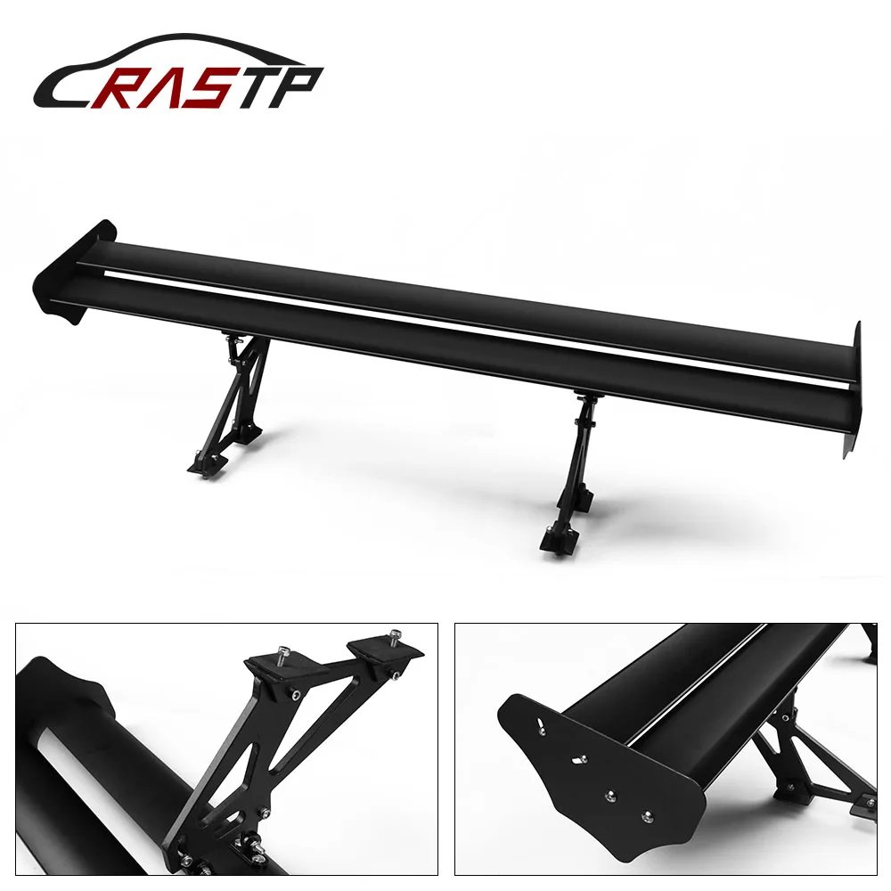 

RASTP-Wholesale Car Spoiler Universal Sedan GT Rear Trunk Wing Spoilers Adjustable Double Deck Black RS-LTB115