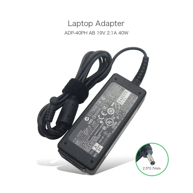 Genuine 19V 2.1A 2.5*0.7mm 40W Laptop Charger for ASUS Eee PC 1005