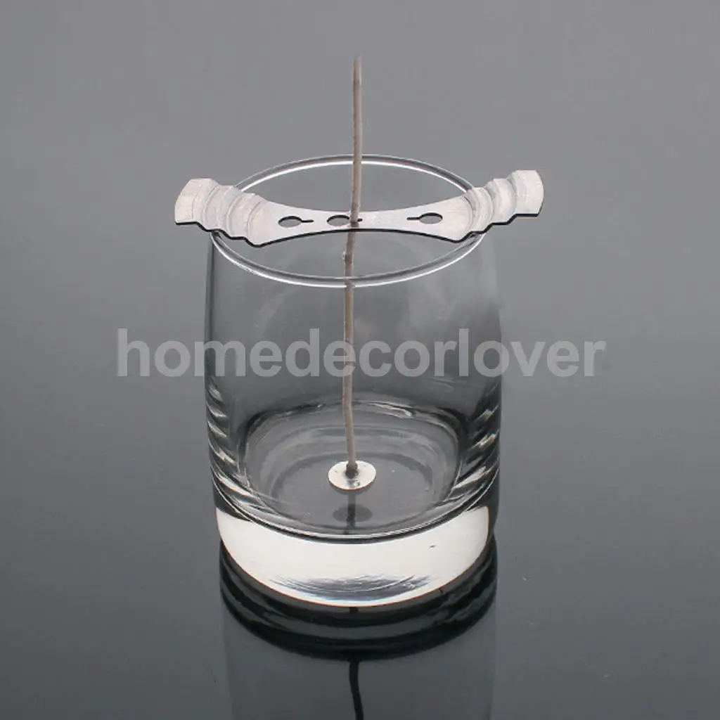 Set of 10 Bend Metal Candle Wick Centering Device for Candle Cup 9