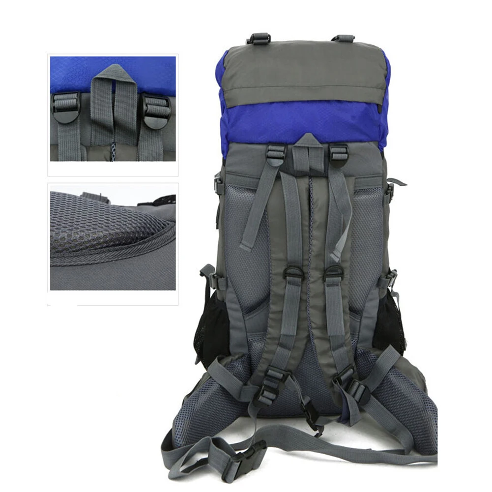 60L Водонепроницаемая походная сумка для альпинизма, походный рюкзак для путешествий, легкий Водонепроницаемый рюкзак большой вместимости