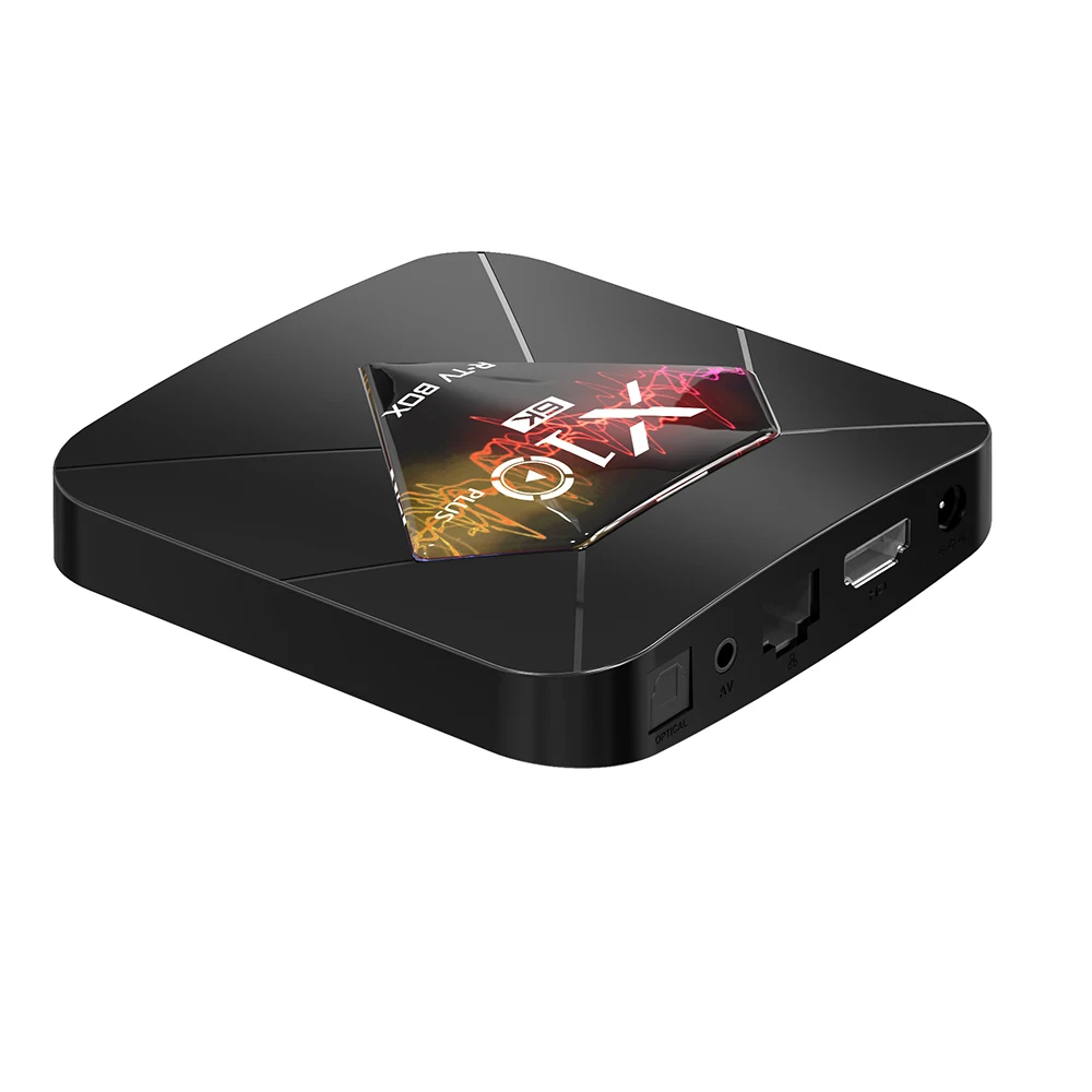 LEORY Smart TV Box X10 Plus Allwinner H6 Android 9.0 4GB RAM 32GB ROM 2.4G WIFI USB3.0 H.265 6K LCD Digital display BOX