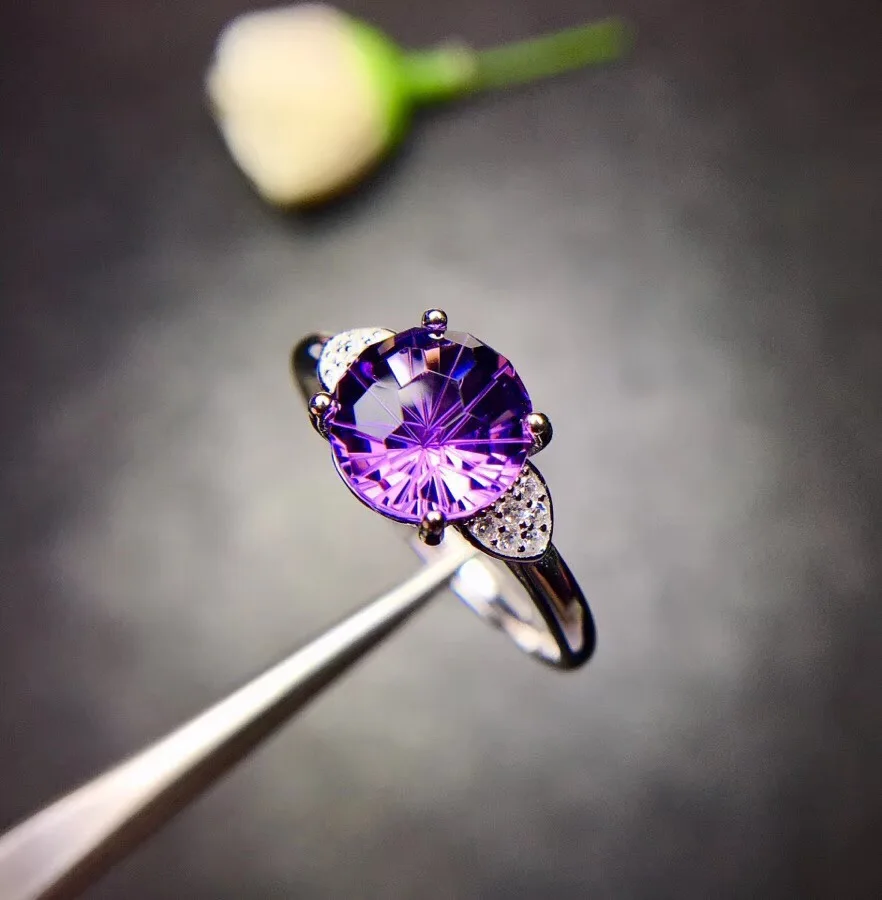 Gemsonclick Genuine Amethyst Ring For Men Natural Stone 925 Sterling Silver in Size 4,5,6,7,8,9,10,11,12 Gemsonclick Genuine Amethyst Ring For Men Natural Stone 925 Sterling Silver in Size 4,5,6,7,8,9,10,11,12