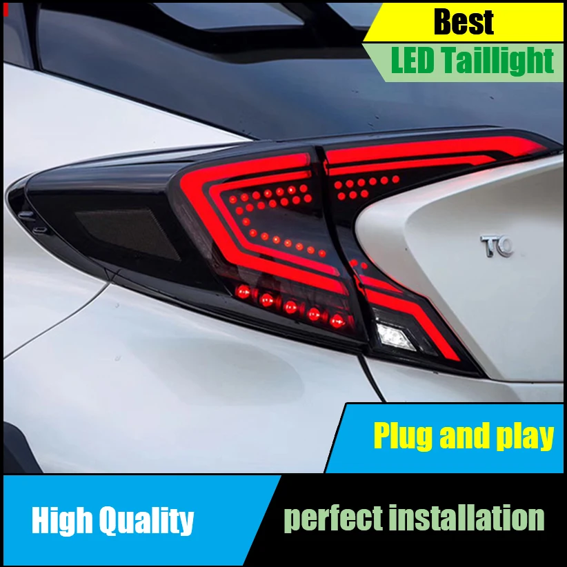 

For Toyota C-HR CHR 2016 2017 2018 2019 LED Tail Light Assembly DRL+Dynamic Turn Signal+Brake+Reverse taillight Rear Lamp Light