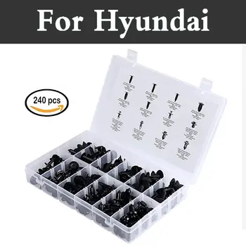 

240x Car Rivets Assortment Clips Push Retainers Set In Case Fit For Hyundai Accent Aslan Atos Avante Centennial Tuscani Verna