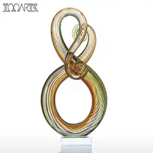 Tooarts Surround Figurine Glass Figurine Home Decor Animal Ornament Favor Gift Glass Craft Decoration For Home Office