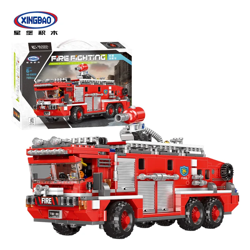 Technic Xingbao 03028 03029 03030 03031 городская пожарная машина спасательные машины наборы строительных лестниц блоки совместимы с MOC - Цвет: 03030
