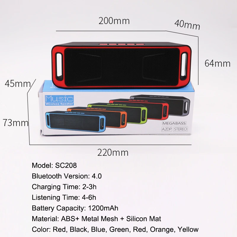 SC208 беспроводной Bluetooth динамик компьютер мини двойной динамик портативный маленький стерео автомобильный сабвуфер Поддержка Bluetooth горячая распродажа