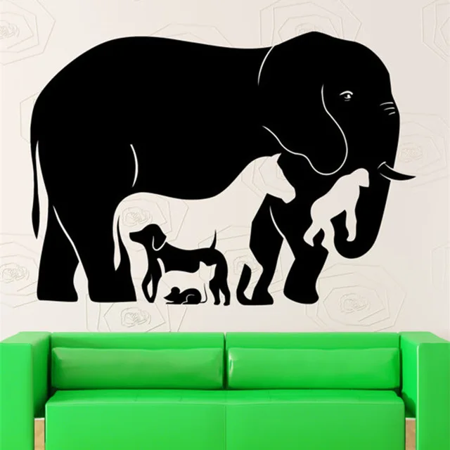 

Design Animal Collection Wall Sticker Funny Wall Mural For Home Bedroom Living Room Art Decoration Removable Wallpaper Y-701