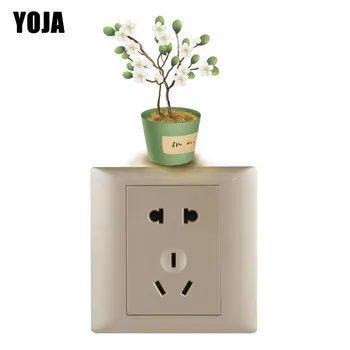 

YOJA Pot Planting Of Apple Trees Decor Switch Sticker Living Room Bedroom Wall Decals Personalized 8SS0584