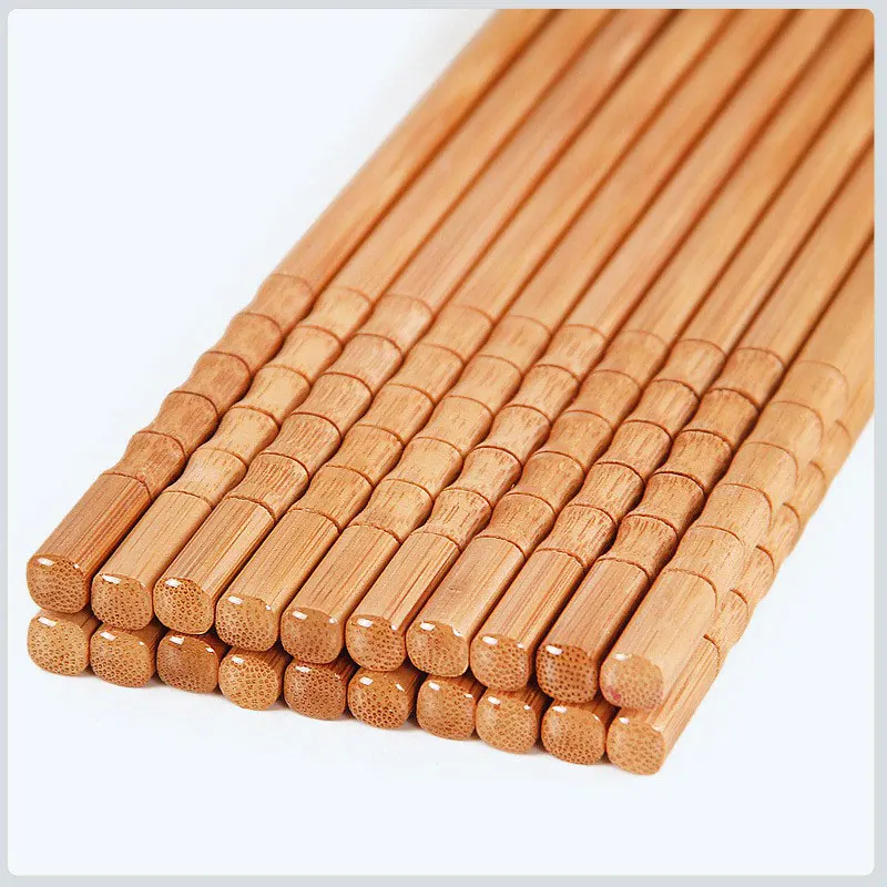 

1Pair Handmade Natural Bamboo Wood Chopsticks Healthy Chinese Carbonization Chop Sticks Reusable Hashi Sushi Food Stick Gift A