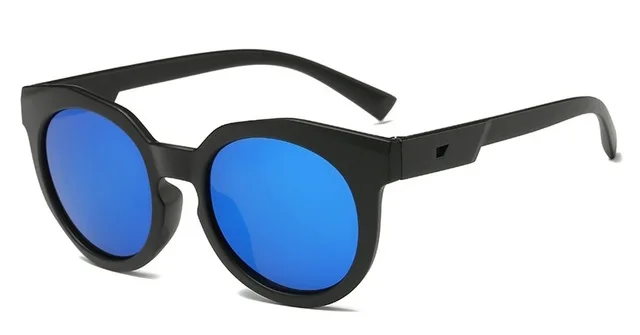 Ywjanp модная брендовая детская солнцезащитные очки черные детские очки анти-УФ Детские ВС-затененные очки для девочек и мальчиков очки - Цвет линз: Black-Blue