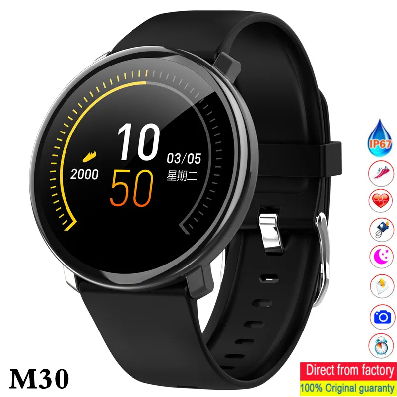

M30 smart watch heart rate monitor blood pressure monitoring waterproof fitness bracelet for Android IOS smart watch with box