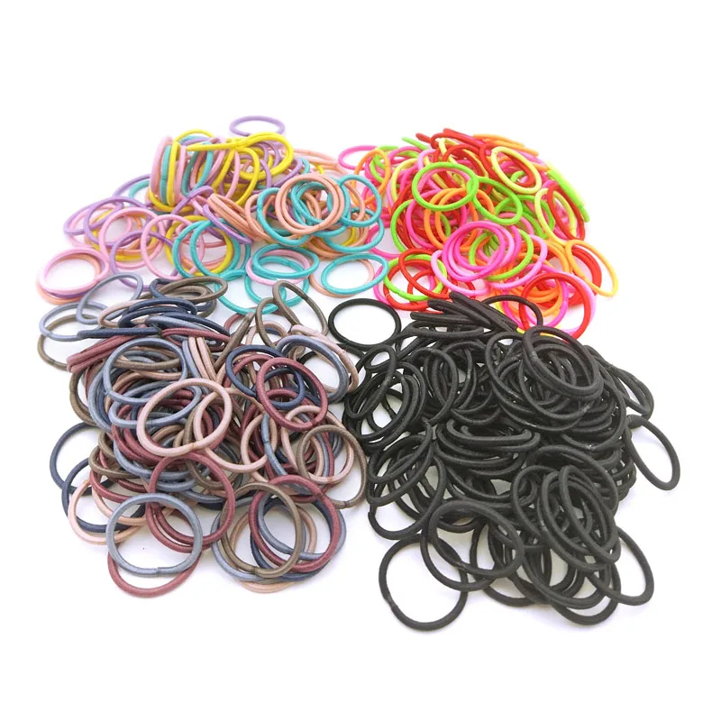 

50PCS/Lot 2.2CM Girls Fashion Elastic Hair Band Lovely Kids Children SmallHair Ropes Hair Accessories Rubber Bands Headwear