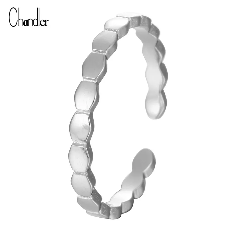 Chandler химический элемент Штабелируемый Midi Pinkie Ring Femme с изменяемым размером без